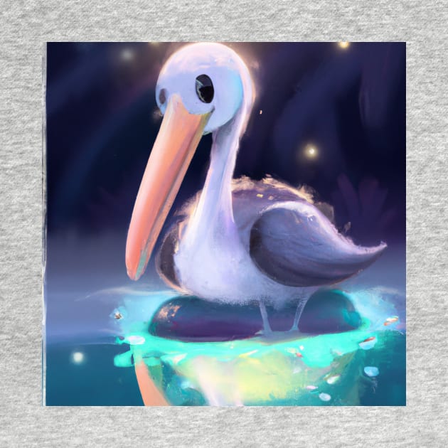 Cute Pelican Drawing by Play Zoo